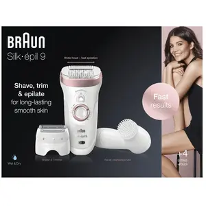 Comparateur de prix : Braun Silk-épil 9 SensoSmart 9/880 40 pince(s) Or rose, Blanc
