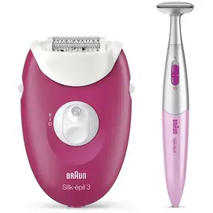 Comparateur de prix : Braun Silk-épil 3 81711457 épilateur 20 pince(s) Rose, Blanc
