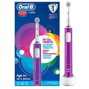 Comparateur de prix : Oral-B Junior 6+ Brosse à dents électrique rechargeable - Violet