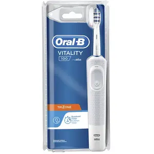 Brosse à dents électrique Oral-B Vitality D-100 Trizone Blanc pas cher
