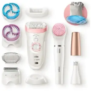 Comparateur de prix : Coffret d'épilation Braun Silk-épil Beauty Set 9 9-975 Blanc et Rose