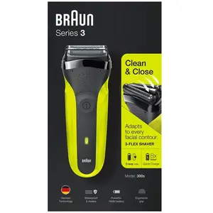 Comparateur de prix : Rasoir électrique à grille Braun 300s - Series 3 noir et vert
