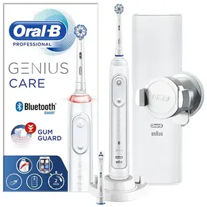 Brosse à dents électrique Oral-B Genius Care Bluetooth blanche pas cher