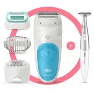 Comparateur de prix : Braun Silk-épil 5 81706344 épilateur 28 pince(s) Blanc, Turquoise