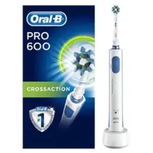 Brosse à dents électrique Oral B Pro 600 CrossAction Blanc et Bleu