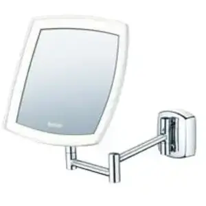 Bs 89 miroir de maquillage Vis Rectangulaire Argent, Blanc - Beurer
