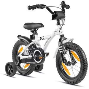 PROMETHEUS BICYCLES® Vélo enfant 14 pouces, stabilisateurs blanc/noirVendu paramazon
