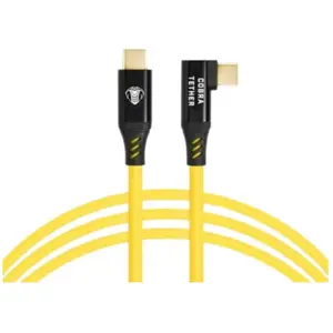 Comparateur de prix : Cobra Tether cordon coudé USB-C vers USB-C 5Gbps 10m - Jaune