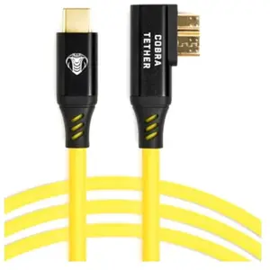 Comparateur de prix : Cobra Tether cordon coudé USB-C vers USB-3 Micro-B 5Gbps 5m - Jaune