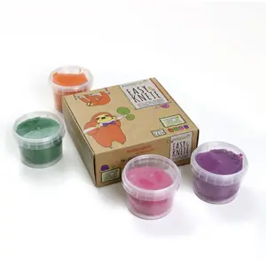Neogrün Set De Pâte À Modeler loki Naturelle & Vegan Bio Orange, Vert, Rose, Violet pas cher