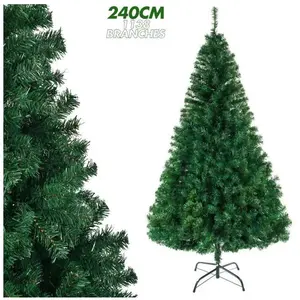 ALIGHTUP Sapin de Noël Artificiel en PVC, 240cm avec 1138 Branches & Support en Fer,Vert pas cher
