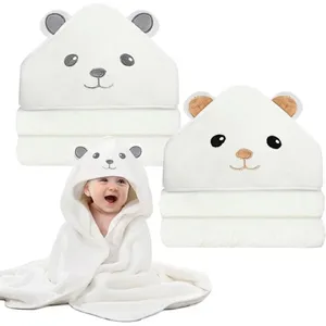 3PCS Serviette de Bain Bébé, Serviette à Capuche Bébé,Très Grand Servi...Vendu parcdiscount