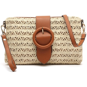 Sac Bandouliere Misako Pomo sac à bandoulière effet raphiaVendu paramazon