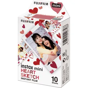 Comparateur de prix : Papier photo instantané Fujifilm 10 Films Instantané Mini Heart Sketch