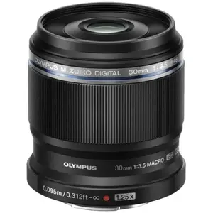 Comparateur de prix : Olympus M.ZUIKO Digital ED 30mm 1:3.5 Macro MILC Objectif macro Noir