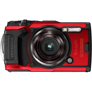 Olympus Appareil Photo Tough TG-6, 12 mégapixels, 4K vidéo, 120 Images/s, Rouge pas cher