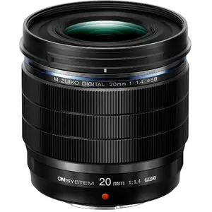 Comparateur de prix : Objectif hybride OM System M.Zuiko Digital ED 20mm f/1.4 Pro noir