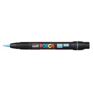 Marqueur pinceau Brush POSCA PCF350 1-10mm Bleu Clair pas cher
