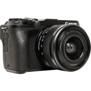 Comparateur de prix : Appareil photo hybride Canon EOS M6 Mark II + objectif EF-M 15-45 mm f...