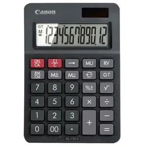 Calculatrice de bureau - CANON - AS-120 II HB - LCD - Noir - Pile pas cher