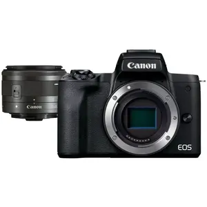 Comparateur de prix : Canon M50 Mark II 24.1MP WiFi Noir + Objectif 15-45mm F3.5-6.3 IS STM