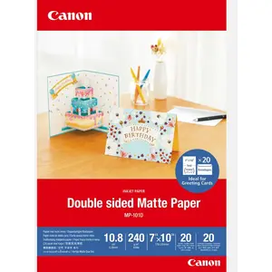 Canon Papier Photo Mp-101 D 7x10 Cm 20 Sheets Double Sided Matte 240 G pas cher
