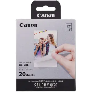 CANON XC-20L - Kit 20 impressions format carte de credit pour Selphy QX20 pas cher