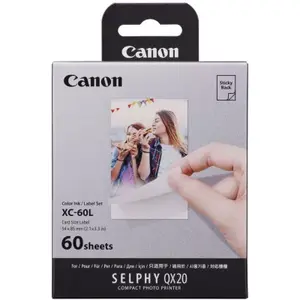 Canon XC-60L - Kit 60 impressions format carte de credit pour Selphy QX20 pas cher
