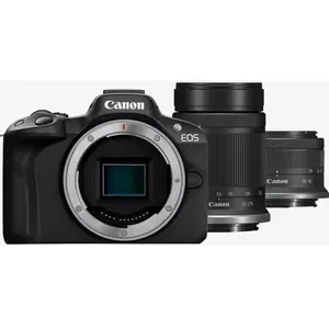 Comparateur de prix : Canon Eos R50 + RF-S 18-45 mm f/4.5-6.3 IS STM + RF-S 55-210mm f/5-7.1