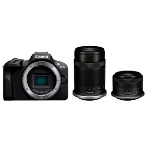 Comparateur de prix : Canon EOS R100 NOIR + RF-S 18-45 IS STM + RF-S 55-210mm F/5-7.1 IS STM