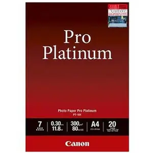 Comparateur de prix : Canon PT-101 Pro Platinum Photo Paper 300 gram A2 (20 vel) - Papier photo