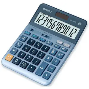 Comparateur de prix : Casio DF-120EM - Calculatrice de bureau - 12 chiffres - panneau solaire, pile - bleu