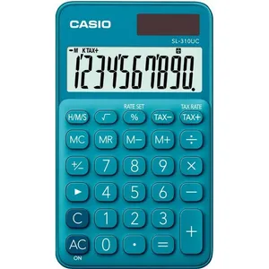 Calculatrice de poche - Casio - SL-310UC-BU - Ecran 10 - Solaire - Mémoire 4 touches pas cher