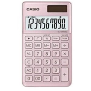 Casio SL-1000 SC-PK - Calculatrice solaire/pile - Rose pas cher