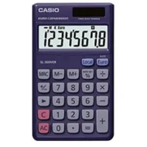 Comparateur de prix : Casio SL-300VER Calculatrice de poche bleu Ecran: 8 solaire, à pile(s) (l x H x P) 70 x 7.5 x 118.5 mm