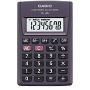 Casio HL-4A Calculatrice de poche Anthracite Affichage 8 chiffres pas cher