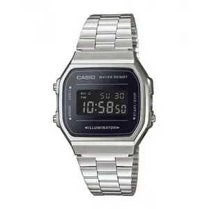 Comparateur de prix : CASIO Montre Vintage Mirror Face A168WEM-1EF - Mixte - Argent et Noir