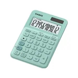 Comparateur de prix : Casio MS-20UC-GN Calculatrice, 2,3 x 10,5 x 14,95 cm, Couleur Verte