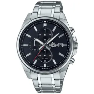 Comparateur de prix : CASIO Edifice Montre EFV-610D-1AVUEF - Acier - Noir