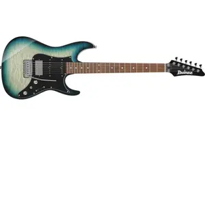 Ibanez Premium AZ24P1QM Deep Ocean Blonde guitare électrique avec housse