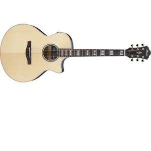 Ibanez AE390-NTA Natural-Aqua Blue Guitare Jumbo acoustique-électrique