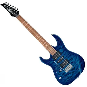 Comparateur de prix : Ibanez GRX70QAL-TBB - Guitare électrique gaucher - Transparent blue burst