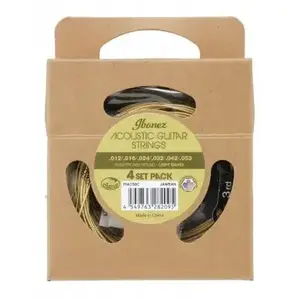 Ibanez PIACS6C Lot de 4 jeux de cordes pour guitare acoustique 6 cordes légèresVendu paramazon