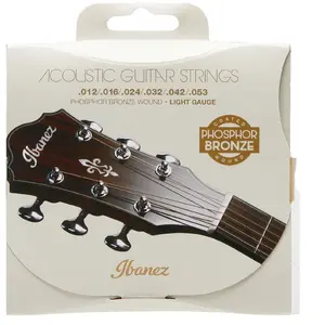 Ibanez IACSP6C Jeu de cordes pour guitare acoustique, 6 cordes/Light, à revêtement