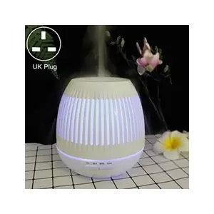 Purificateur LED évidé 400ml grain de bois lumière colorée Prise UK Bl... pas cher