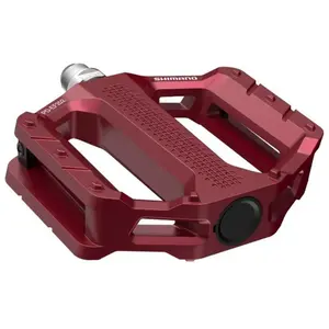 Comparateur de prix : Pédales plate Shimano PD-EF202 - Rouge - Pour vélo de tous les jours - Axe durable - TU