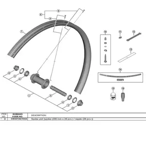 Shimano Kit De Rayons Et Mamelons 299 Mm Wh-m9220-tl-f15-b-29 Ewhspoke...Vendu parbikeinn