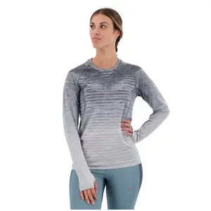 Asics - Women's Seamless L/S Top - T-shirt technique taille L, gris pas cher