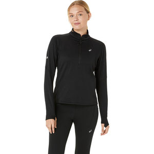 Asics Road Winter 1/2 Zip vêtement running femme Noir XS pas cher