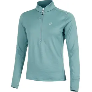 Asics Road Winter 1/2 Zip vêtement running femme Vert L pas cher